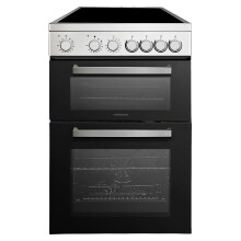 Statesman EDC160X Double Oven Electric Cooker, 4 Zone Ceramic Hob, 60cm Wide, Inox