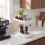 (White) 2 Tier Sliding Rack w/ Hooks Under Sink 2