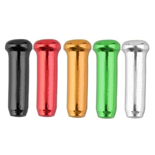 Embouts de câble de vélo en alliage d'aluminium, 50 pièces,-Vert 1