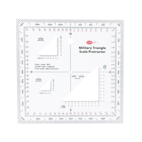 Clear MGRS USNG Coordinate Scale Protractors Topographical Map 1