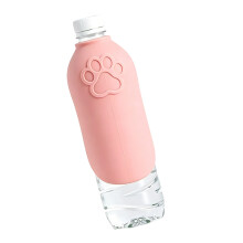 Convenient Dog Water Bottle with Detachable Bowl Ergonomic-Pink