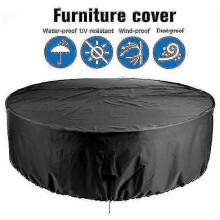 280X110CM Garden Furniture Cover, Outdoor Furniture Cover Waterproof Round Table Cover Heavy Duty Cover Tough