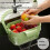 Multipurpose Foldable Sink Strainer Basket Rack For-Green 10