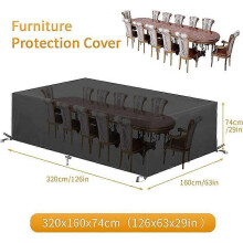 Garden Furniture Cover, Furniture Covers, 420D Oxford Fabric Waterproof Tarpaulin, Waterproof Living Room Furniture Cover(320x160x74 cm)
