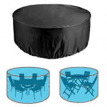 (130x71cm) Durable Waterproof Table Cover for Outdoor Use, UV Protected Canvas Round Furniture Protector