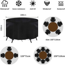 230X110Cm Garden Furniture Cover, Round Garden Furniture Cover, Waterproof, Windproof Gift