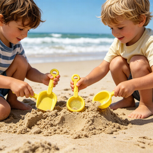 Kids Sand Play Toy Sand Tool Set Including Spoon Leak Shovel And 1