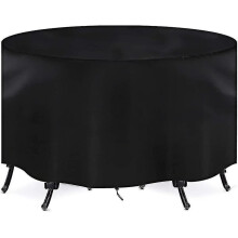 Garden Furniture Cover, Round Garden Furniture Cover, Waterproof, Windproof Gift 185X110cm