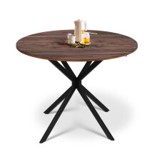 Round Extendable Dining Table, Space-saving