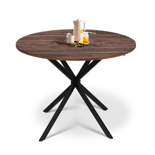Joolihome Round Extendable Dining Table, Space-saving