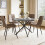 Joolihome Round Extendable Dining Table, Space-saving 6