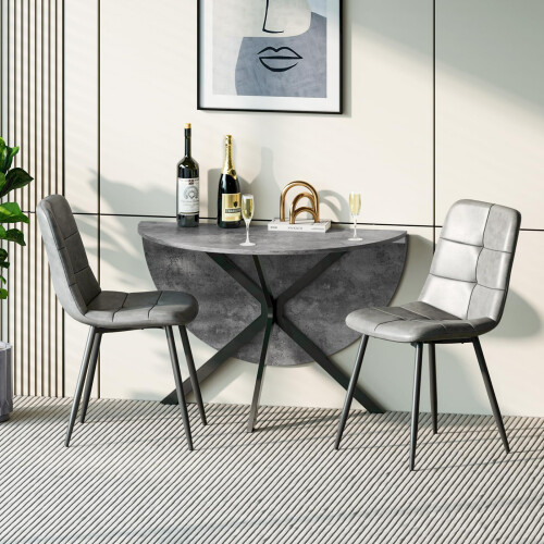 Joolihome Round Extendable Dining Table, Space-saving 1