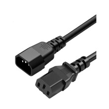 IEC C13 To C14 Power Cord 18AWG Flame Retardant Coppered-1m