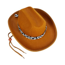 Trendy koe verfraaide cowboyhoeden voor de jeugd Zachte-Bruin