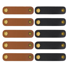Fashionable Scarf Retainer Clip 10Pcs PU Leather With Metal