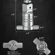 Compatible Impact Driver Anvil Assembly in Drill Housing,1/2inch Square Drive to 1/4inch Hex Female Socket Adapter