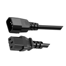 Professional 18AWG IEC C13/C14 Extension Cord Featuring-2m
