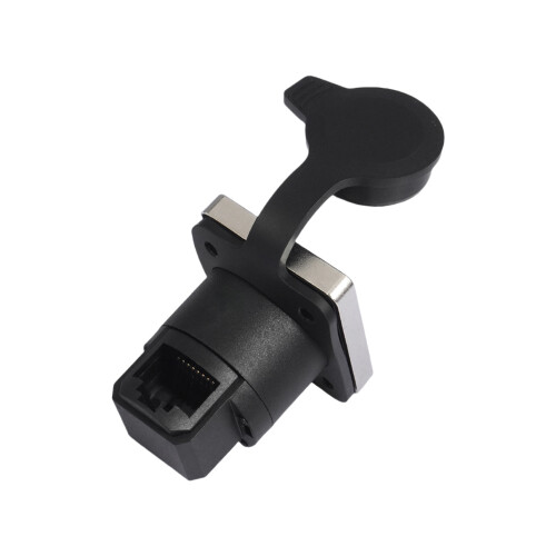Locking Front Panel RJ45 Networking Adapter D Type-90 degrees