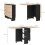 Folding Dining Table,Oak and Black 2