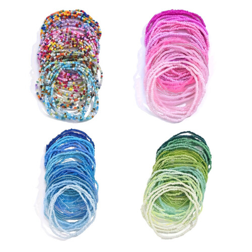 Böhmisches Armband-Set, 30 Stück, Glasperlen-Armbänder,-Farbe 1