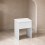 (White) Padded Dressing Table Stool Vanity Seat 4