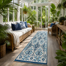 (80 X 300 cm, Luna) Luxury Printed Rugs Large Runner Rug & Door Mats