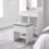 (Grey) Padded Dressing Table Stool Vanity Seat 7