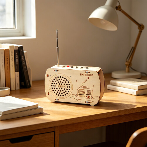 Creative Wood Radio Craft Kits Science Project Children 1