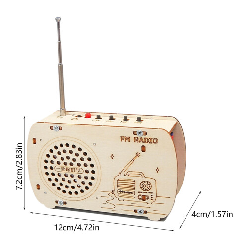 Creative Wood Radio Craft Kits Science Project Children 2