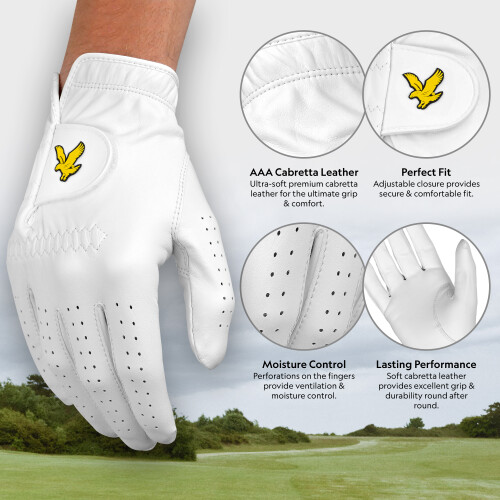 Lyle & Scott Cabretta Leather Golf Glove For Right Hand - S 2