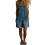 Overall shorts voor dames Button Front Shortalls Loose-Blauwe M 1