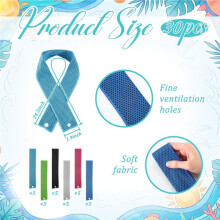 Conjunto de 10 Toalhas Refrescantes para o Pescoço com Botão de Pressão, em Malha Gelada, Ideais para Esportes Como Corrida, Ioga e Camping.