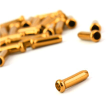 50Pcs Mountain Bicycles Brake Cable End Cover Aluminum-Gold