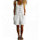 Overall shorts voor dames Button Front Shortalls Loose-Witte M 1