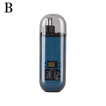 (blue) Nose Hair Trimmer USB Charging Electric Portable Men Mini Nose Hair trimm