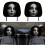 Paar Horror Face Auto-hoofdsteunhoezen Sterke polyester 4