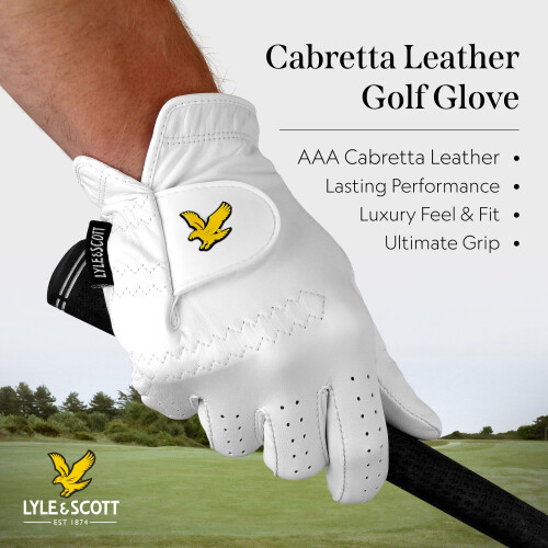 Lyle & Scott Cabretta Leather Golf Glove For Right Hand - M 1