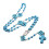 Collier chapelet catholique Turquoise, breloque marie, perle 1