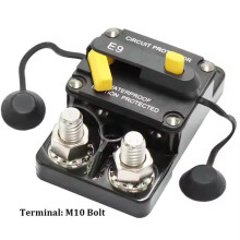 Botão de Reinicialização de Fusível Universal, Disjuntor Manual para Carro, , RV, À Prova D'Água, Proteção Contra Ignição, M10 100A