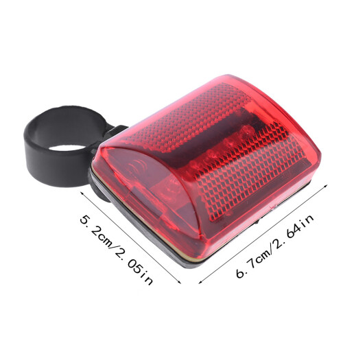 Battery Powered MTB Light Flashlight Waterproof Riding-Red 2