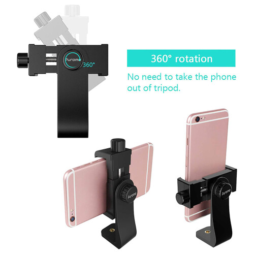 Smartphone Holder Mount for Tripods Universal Adjustable Clamp 1