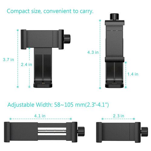 Smartphone Holder Mount for Tripods Universal Adjustable Clamp 2