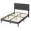 Levede Double Linen Bed Soft Foam Headboard 9