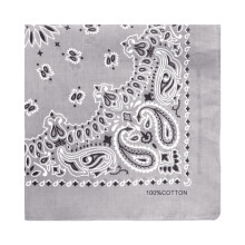 Bandanas-Muster, quadratischer Schal, leichtes-Hellgrau