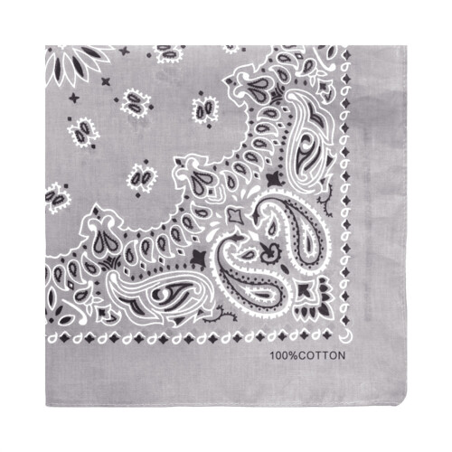 Bandanas-Muster, quadratischer Schal, leichtes-Hellgrau