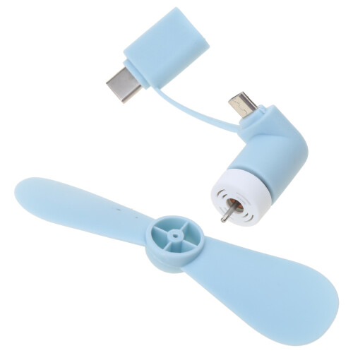 Mini refroidisseur de ventilateur USB mignon de Type C,-Bleu