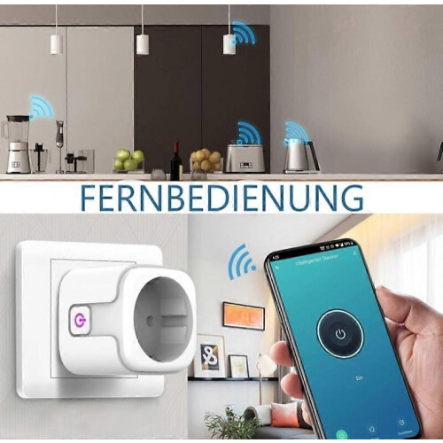 Confezione da 2 prese WiFi Smart Plug compatibili con Alexa, Google Home e Smart Life, prese programmabili con telecoma 1
