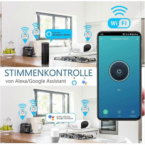 Confezione da 2 prese WiFi Smart Plug compatibili con Alexa, Google Home e Smart Life, prese programmabili con telecoma 2