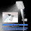 High-Pressure Handheld Shower Head with Multiple Spray Modes, Low-Profile Rectangular Design, Lightweight Stainless Stee 2