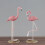 Σετ 3 όρθια ειδώλια ζώων από ρητίνη Flamingo Διακοσμητικά γλυπτά αγάλμ 4